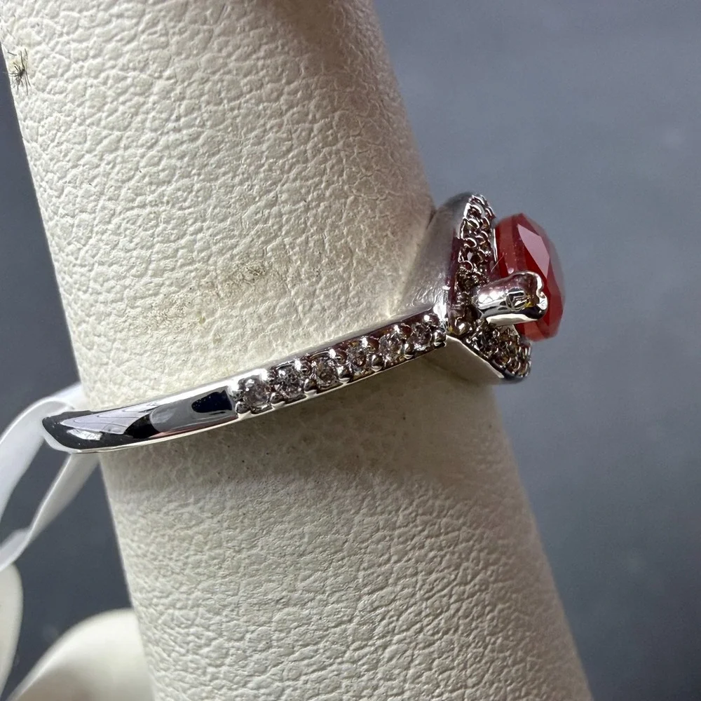 Bomb Party Fancy in Love Size 6 Ring Lab Camelian Fused With Quartz RBP6125